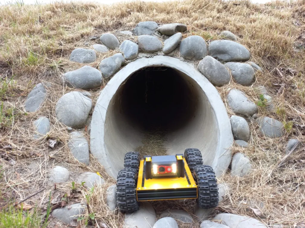 inspections robot exiting tunnel